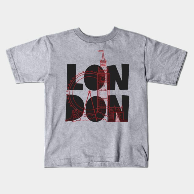 LONDON Kids T-Shirt by luckybengal